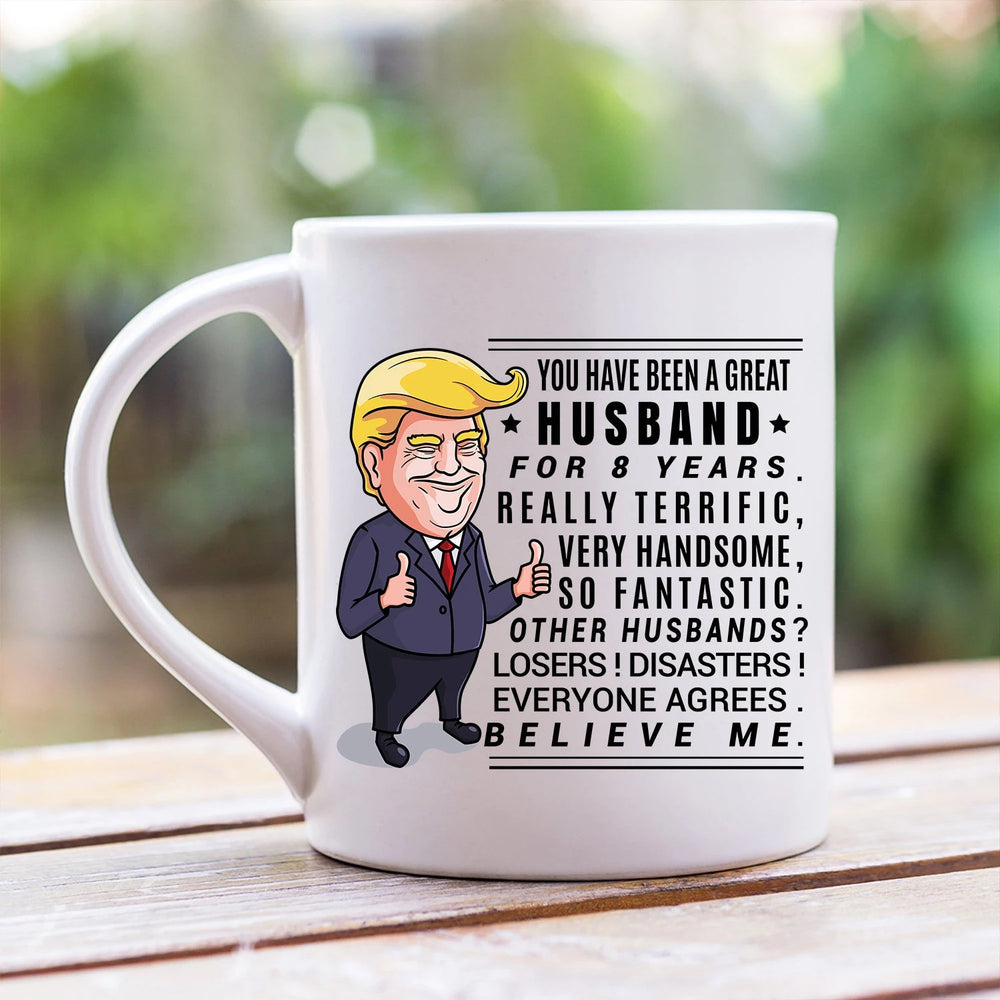 8th Anniversary Gift - 8 Year Anniversary Mug Bronze For Husband For Men - 11 oz. or 15 oz. Mug