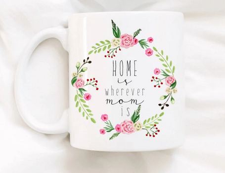 Home Is Wherever Mom Is Mug For Mom - 11 oz. or 15 oz. Mug