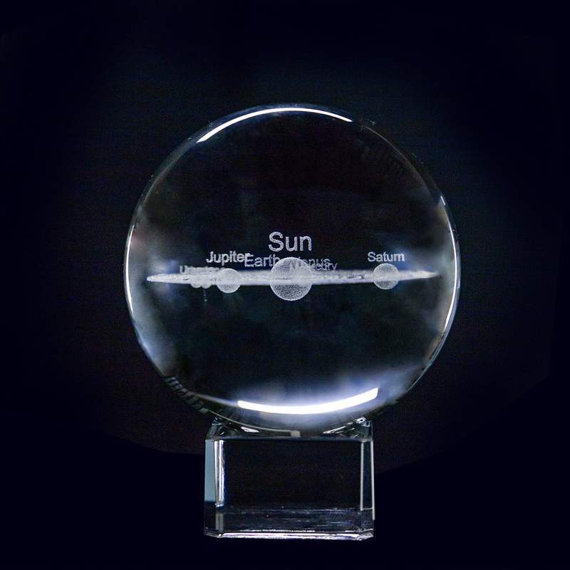 3D SOLAR SYSTEM CRYSTAL BALL