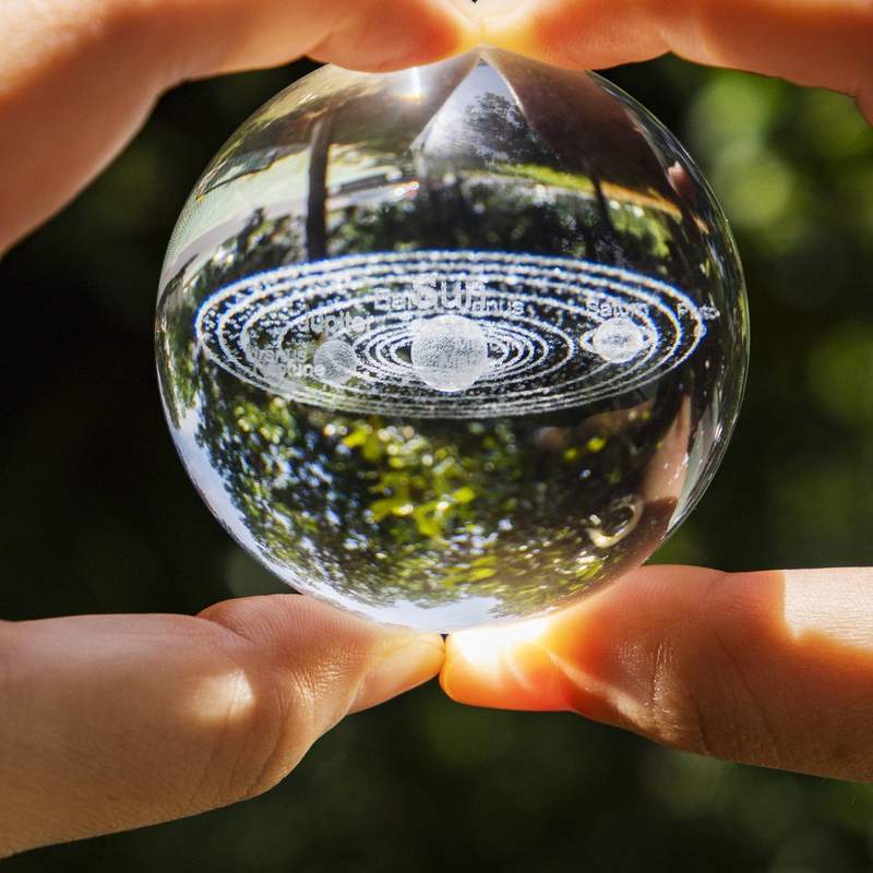 3D SOLAR SYSTEM CRYSTAL BALL