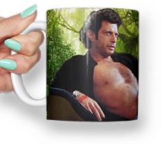 Ian Malcolm Jeff Goldblum Topless Funny Meme Mug - 11 oz. or 15 oz. Mug