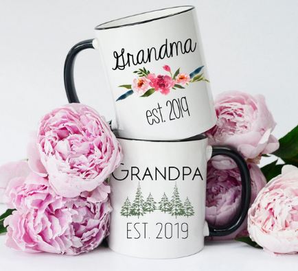 Personalized Pregnancy Reveal To Grandparents Mug - 11 oz. or 15 oz. Mug