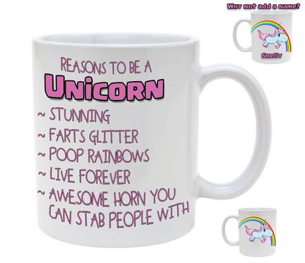 Personalized Reasons To Be A Unicorn Mug - 11 oz. or 15 oz. Mug