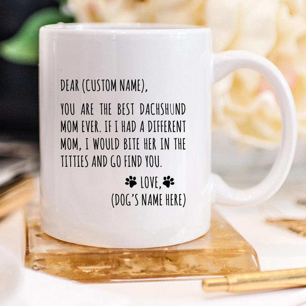 Personalized Dachshund Gift For Mom - 11 oz. or 15 oz. Mug