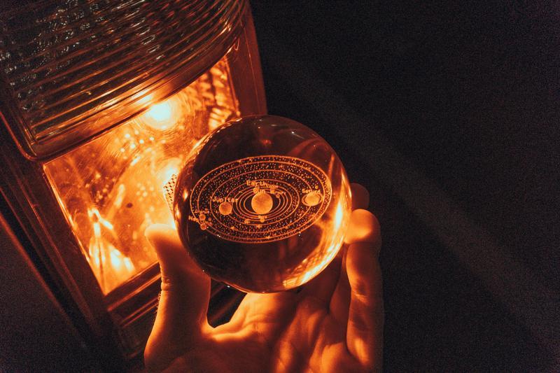 3D SOLAR SYSTEM CRYSTAL BALL