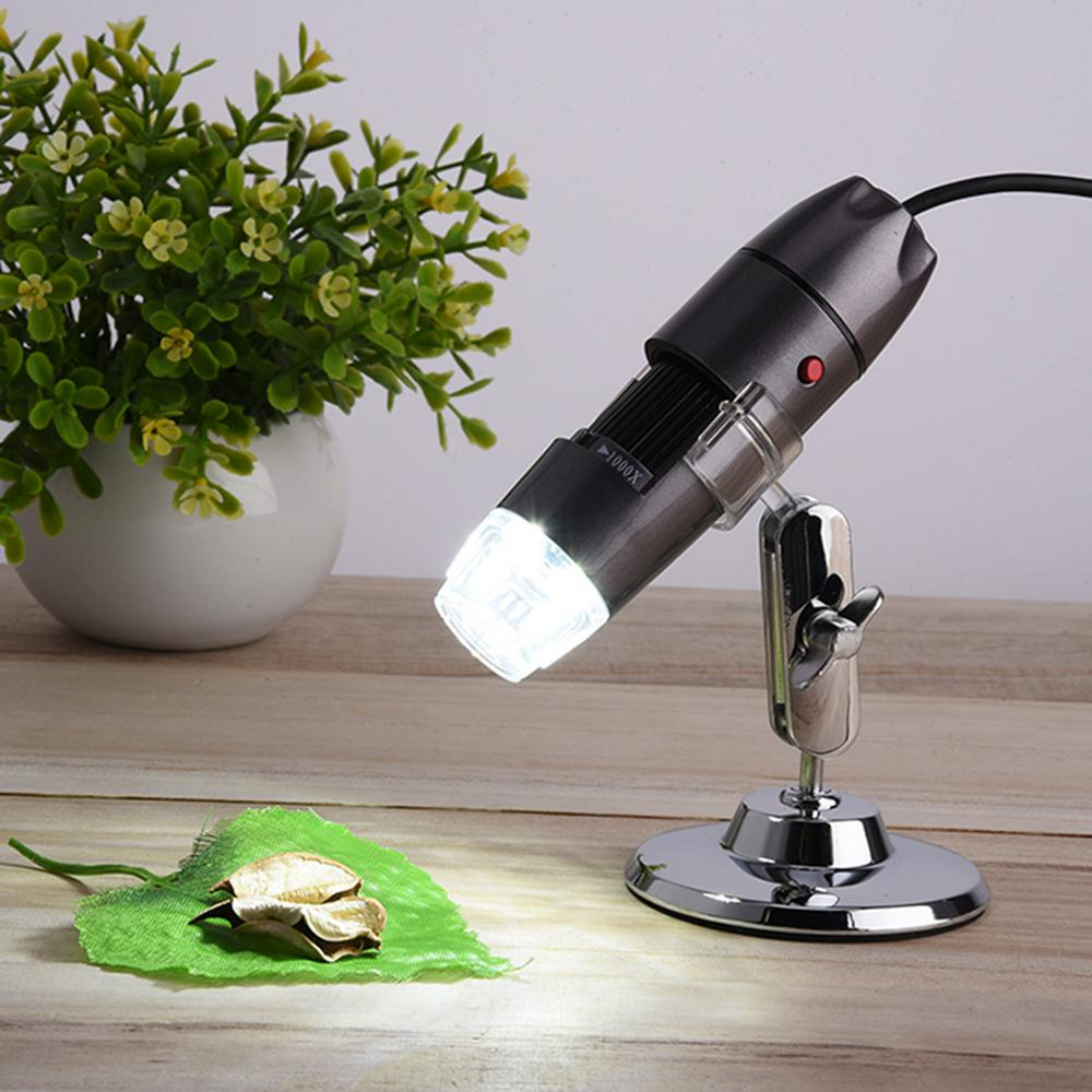 1000X Zoom 1080p Microscope Camera - HD USB Digital Endoscope Magnifier, Works on Mac, PC, iPhone, Android