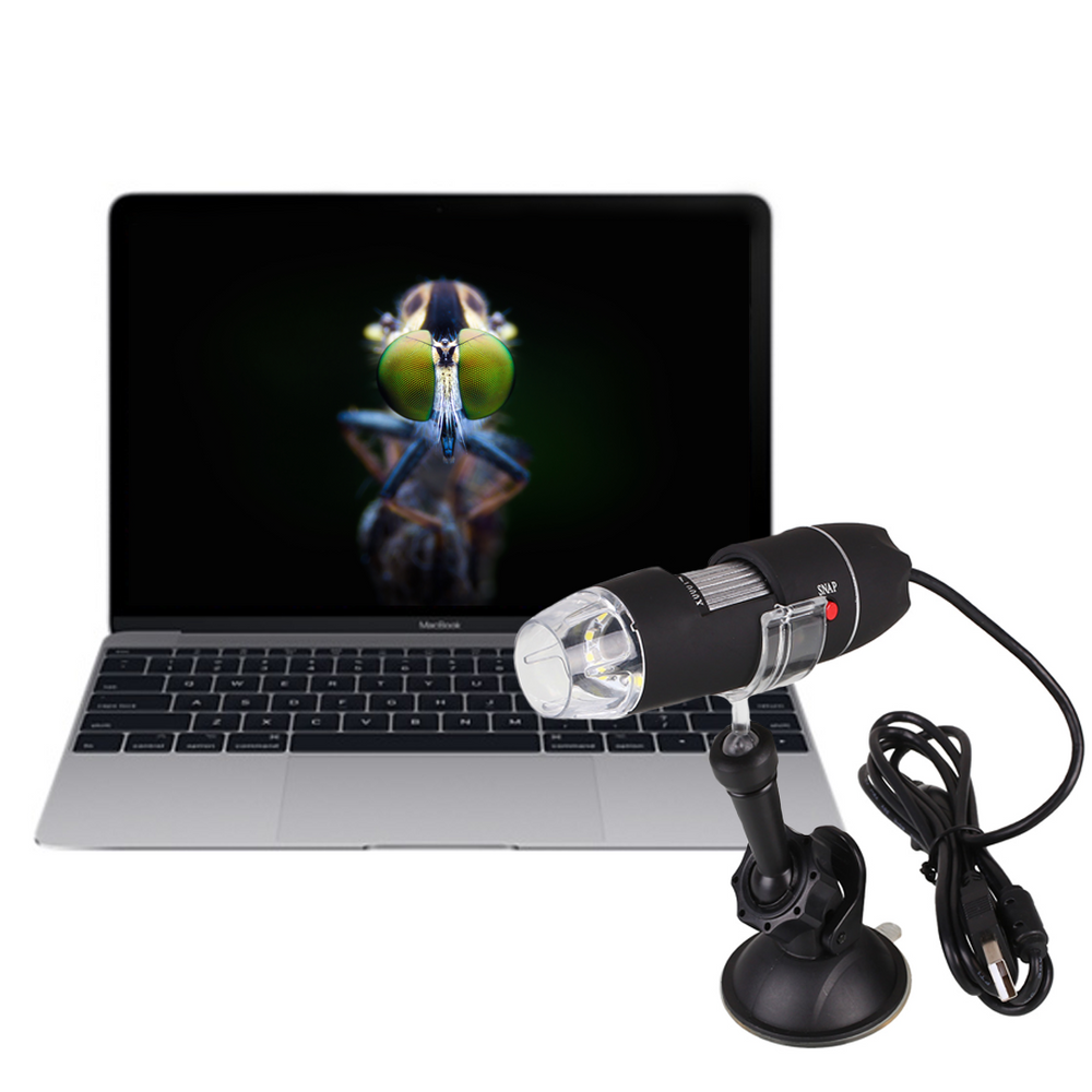 1000X Zoom 1080p Microscope Camera - HD USB Digital Endoscope Magnifier, Works on Mac, PC, iPhone, Android