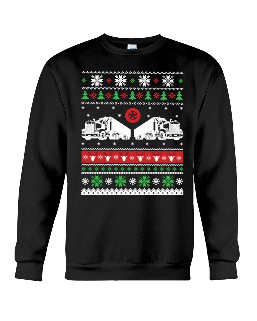 XMAS Duo Truck Sweatshirt - Unisex - Sizes Small to 5XL Ugly Christmas Sweater