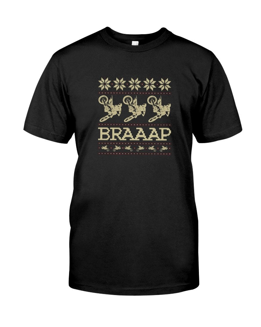 XMAS Biker Classic T-Shirt - Unisex - Sizes Small to 5XL Ugly Christmas Sweater