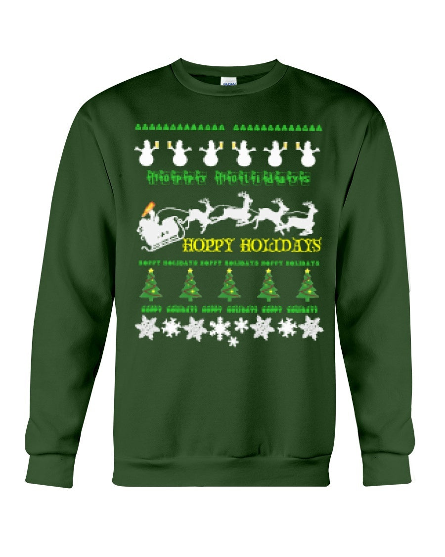 Santa Drinking Beer Crewneck Sweatshirt - Unisex - Sizes Small to 5XL Ugly Christmas Sweater