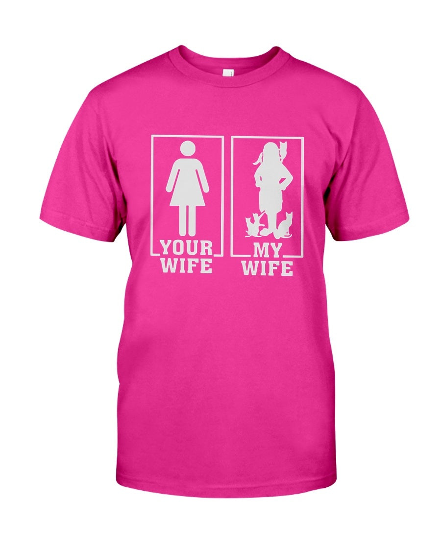MY WIFE LOVE CATS Premium Fit Mens Tee - Unisex - Sizes Small to 5XL Ugly Christmas Sweater