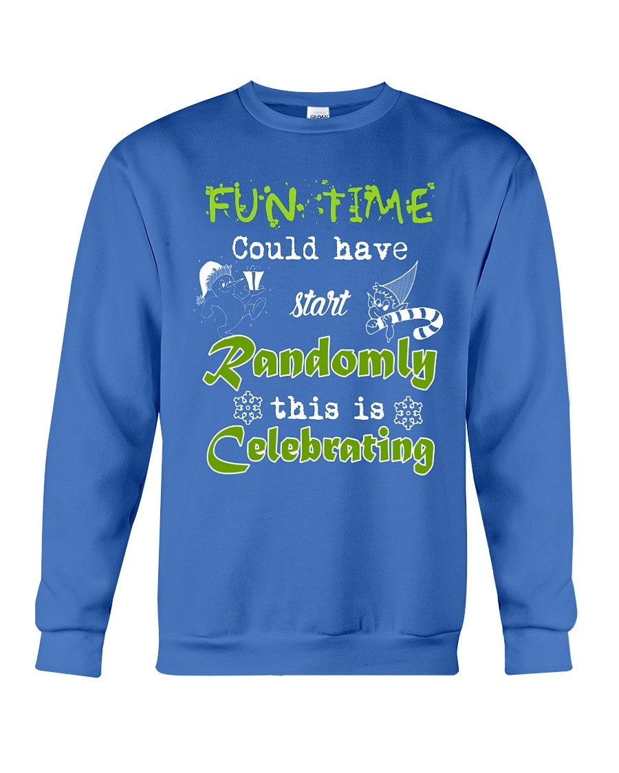 Christmas Day Fun Time Crewneck Sweatshirt - Unisex - Sizes Small to 5XL Ugly Christmas Sweater
