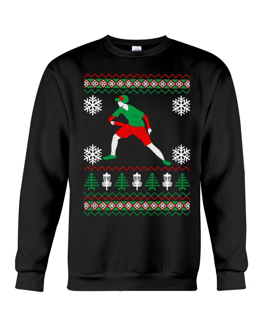 XMAS Disc Golf Sweatshirt - Unisex - Sizes Small to 5XL Ugly Christmas Sweater