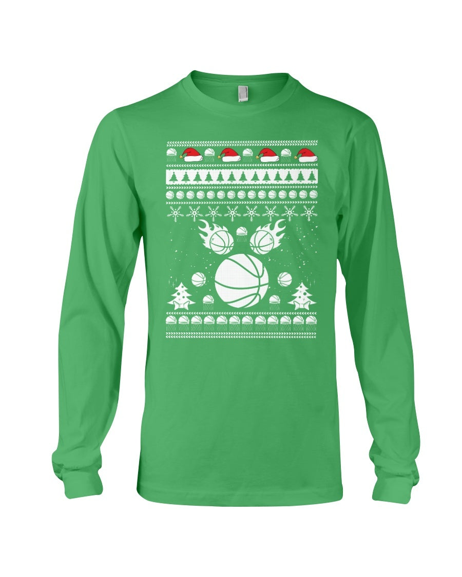 Green Sweater Fiery Ball Sweatshirt - Unisex - Sizes Small to 5XL Ugly Christmas Sweater