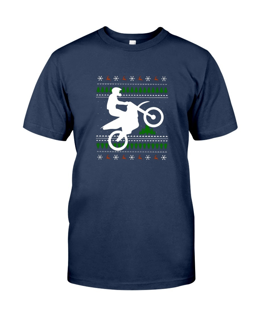 XMAS Motocross Classic T-Shirt - Unisex - Sizes Small to 5XL Ugly Christmas Sweater