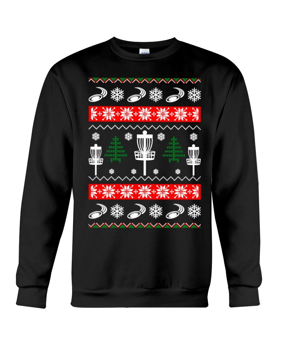 XMAS Disc Golf Sweatshirt - Unisex - Sizes Small to 5XL Ugly Christmas Sweater