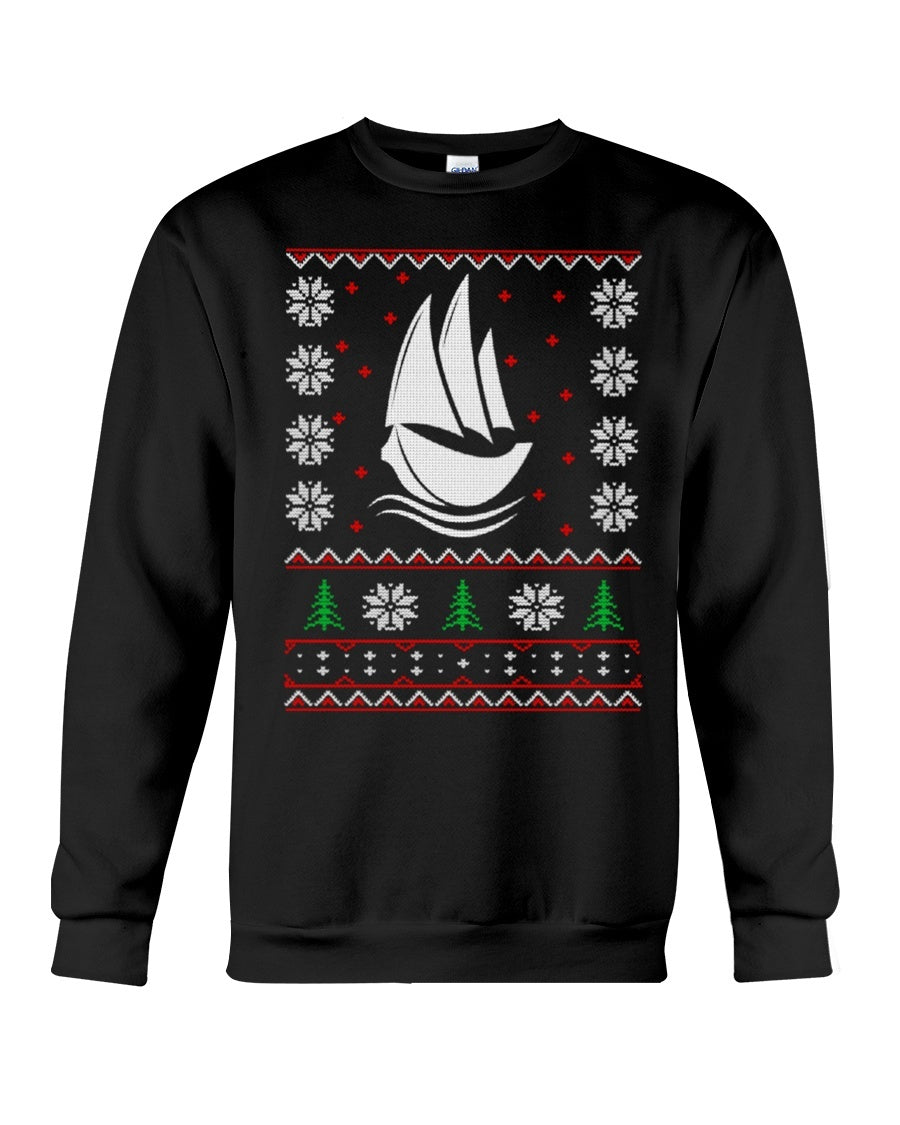 Sailing Boat Sweatshirt - Unisex - Sizes Small to 5XL Ugly Christmas Sweater
