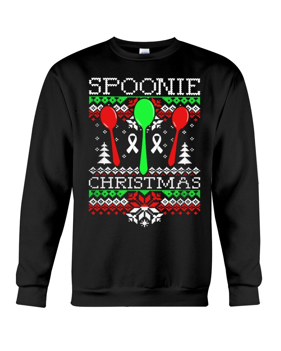 XMAS Spoonie Crewneck Sweatshirt - Unisex - Sizes Small to 5XL Ugly Christmas Sweater