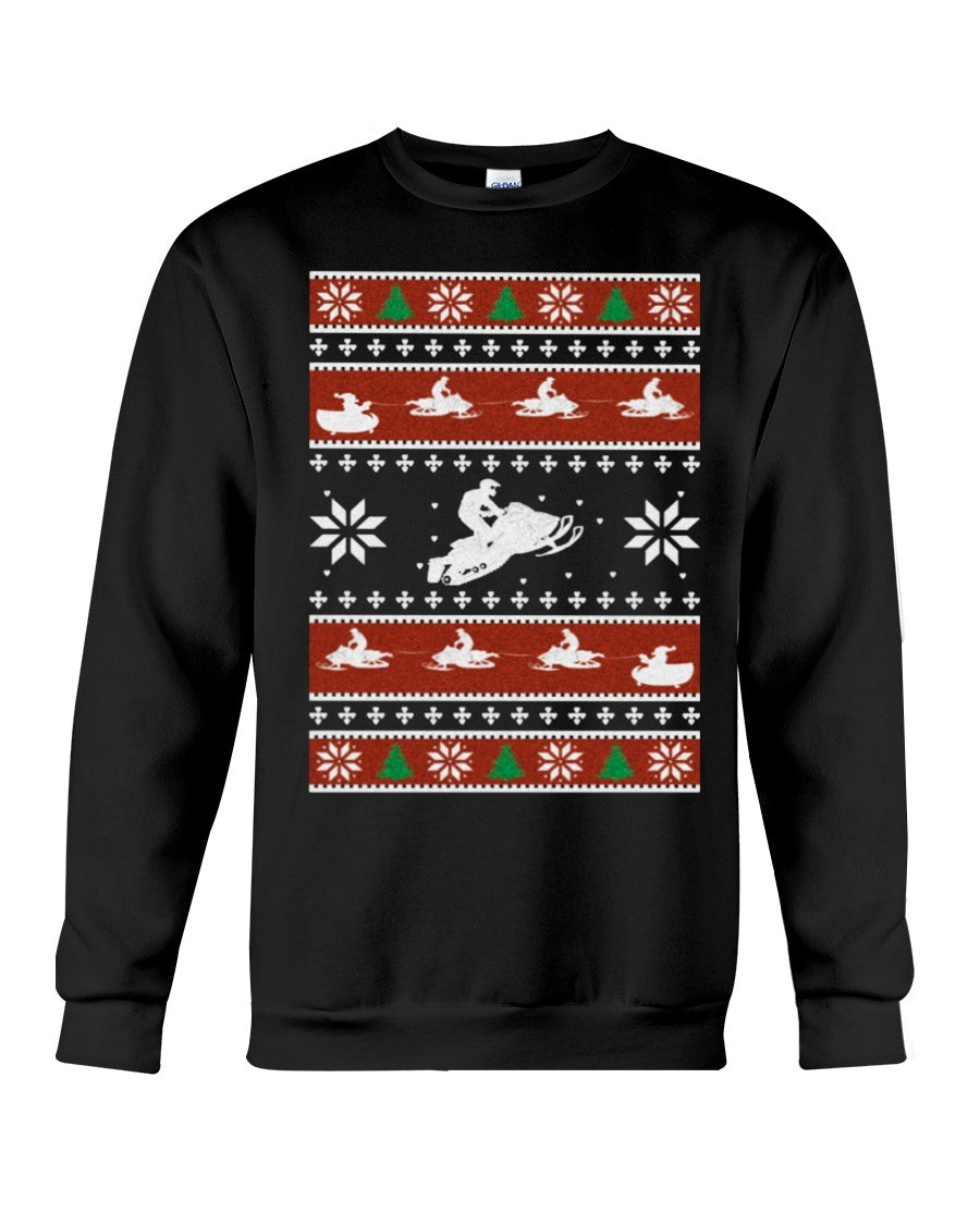 Braaap Snowmobile Unique Sweatshirt - Unisex - Sizes Small to 5XL Ugly Christmas Sweater