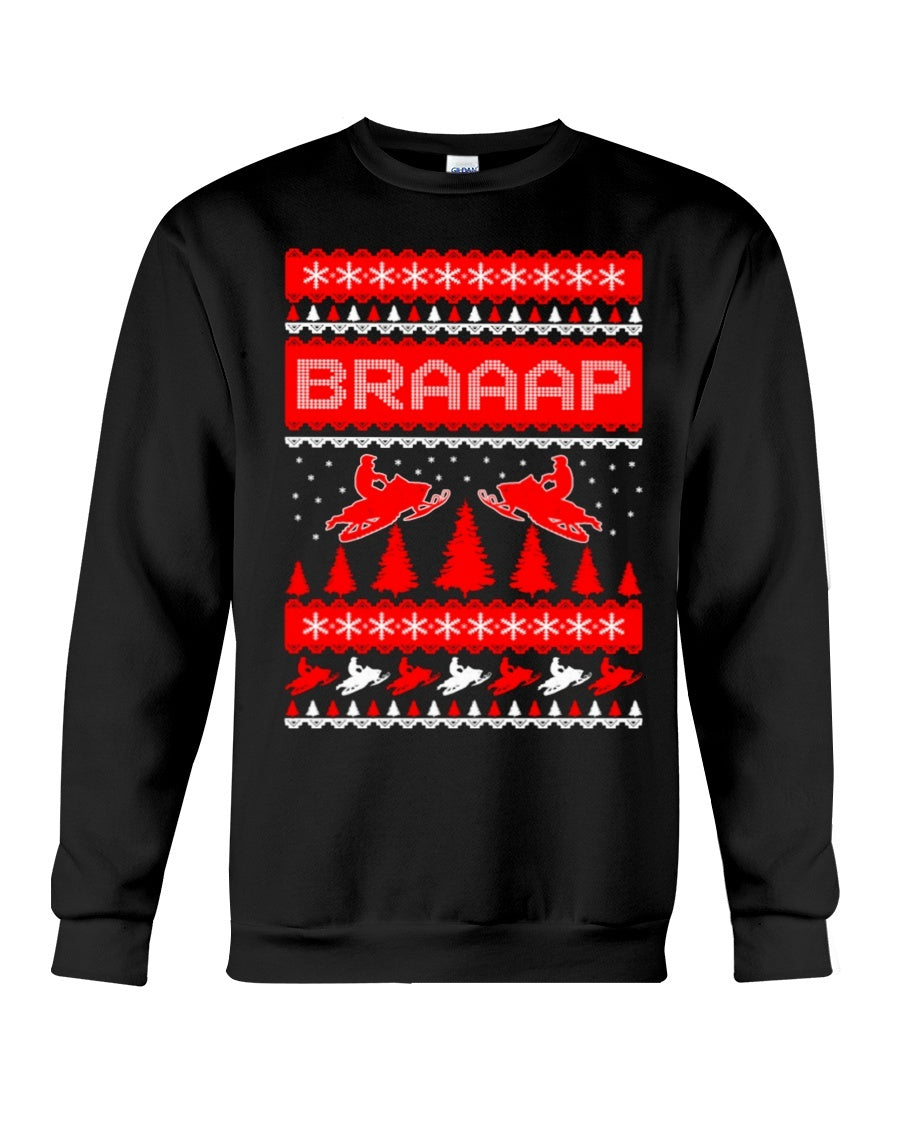 XMAS Duo Snowmobile Sweatshirt - Unisex - Sizes Small to 5XL Ugly Christmas Sweater