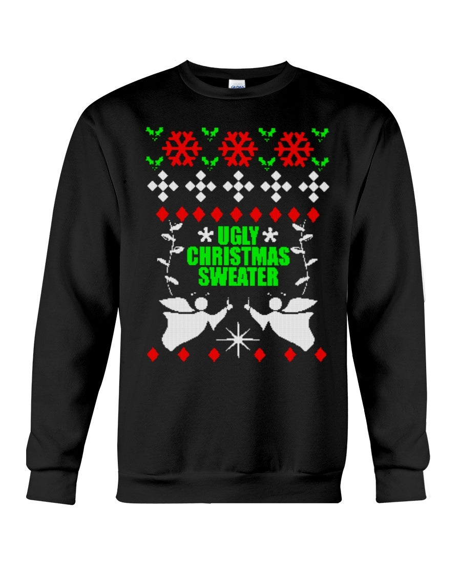 XMAS Angels Crewneck Sweatshirt - Unisex - Sizes Small to 5XL Ugly Christmas Sweater