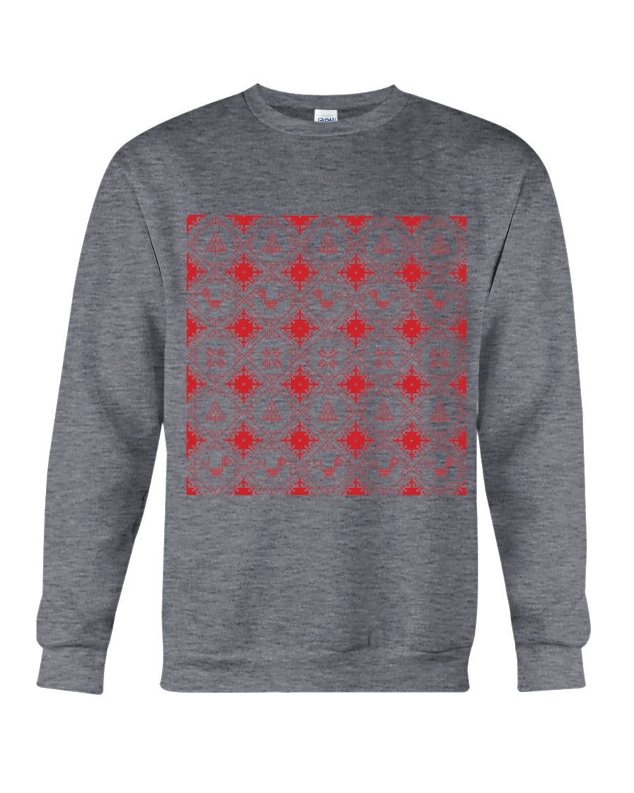 Red Art Gift Sweatshirt - Unisex - Sizes Small to 5XL Ugly Christmas Sweater