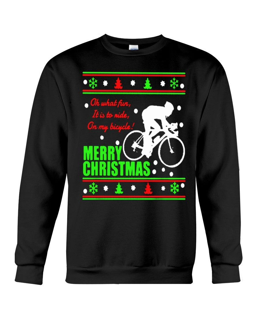 Oh What Fun It Is To Ride On My Bicycle - Unisex - Sizes Small to 5XL Ugly Christmas Sweater