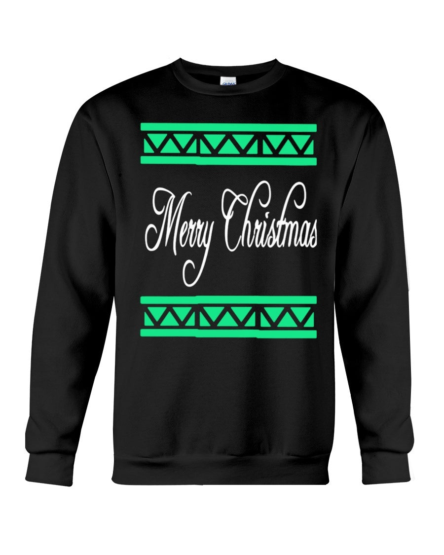 Green Art Christmas Sweatshirt - Unisex - Sizes Small to 5XL Ugly Christmas Sweater