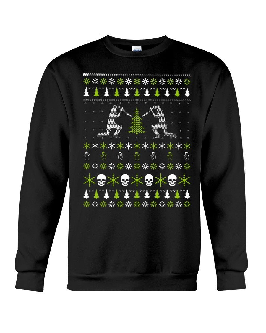 XMAS Duo Cricket Sweatshirt - Unisex - Sizes Small to 5XL Ugly Christmas Sweater